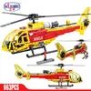 Best 663pcs Blocos de Construção de Avião Alta Tecnologia Helicóptero Aeroporto Brigada Brigante Tijolos Brinquedos Para Crianças