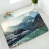 Bath Mats Natural Scenery Non-Slip Forest Mountain Lake Grassland Bedroom Kitchen Doormat Washable Floor Mat Absorbent Carpet