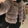 Damesbont Faux Winter Natural Vest Jas Mode Silm Uitloper Echte Jas 50cm Jaswomen