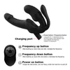 NXY-vibratorer Nya 10 hastigheter Strapon Dildo Vibrator Kvinnliga erotiska leksaker i par Dubbelbringande G Spot Anal Putt Plus Prostate Massager 0408