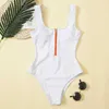 Çiçek Baskı Bikini Artı Boyutu Bodysuits Mayo Kadın Beyaz Push Up Kadın Mayo Monokini Kadınlar Bathers XL 210712