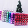 30 pièces 6cm arbres de noël boule coloré arbre de noël décor ornements fête maison jardin décoration nouvelle année cadeau