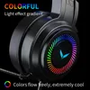 G58 Gaming Headset Gamer Headphones 4D Stereo Surround Wired Earphones Microphone USB Colorful Light PC Laptop Game Headsets