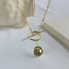 Silvology 925 Стерлинговое серебро преувеличенная геометрия ожерелье золото глянцевый творческий кулон ожерелье для женщин модные ювелирные изделия Q0531