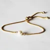 Link, Chain Pearl Bracelet-Rose Gold Bracelet-Bridesmaid Bracelet-Gold Bracelet-Single Bracelet