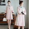 Etnik Giyim Nakış Qipao Kadın Stil Vintage Artı Çin Elbise Modern Kadın Cheongsam Tang Takım Kol 5xl2098