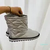 Design Boot Slip On Wave Heel Snow Boots Blandade f￤rg Varma skor stor storlek