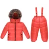 Kinderen Baby Snowsuit Winter 2 stks Sets Hooded Down Jacks + Jumpsuit 2020 Nieuwe Boutique Jongens Meisjes Skiën Pakken Warme Kinderkleding H0909