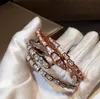 Braccialetto delle donne a forma di serpente piacevole Monili lucidi dei diamanti 2 colori bello regalo dei braccialetti della signora di disegno