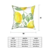 Cushion/Decorative Pillow Lemons And Leaves Watercolor Illustration Polyester Cushion Cover Decoration Case Home Square 40X40 Covers