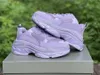 2021 Triple S Men Damskie Designer Casual Shoes Platform Sneakers 17FW Paris Różowy Purpurowy Szary Bordeaux Męskie Damskie Trenerzy Sportowe Buty z oryginalnym pudełkiem rozmiar 36-45