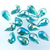 Wojiaer Blue Pink Crystal Faceted Pear Spacer Beads Losed 10x14mm لملحقات المجوهرات DIY BA300