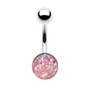 Rostfritt stål Belly Button Ring Färgrik Navel Belly Piercing Ombligo Matte Bar Sexig Stud Barbell Kvinna Kropps Smycken