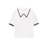 女性のブラウスシャツエレガントなカジュアルなシャツの女性白いシックなフレンチデザイナーシフォン緩い韓国のファッション夏服2022