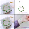 Green Jade Bransoletki Donut Dla Kobiet Bransoletka Bransoletka Biżuteria 925 Sier Real Natural Bead Emerald Gift Gemstone Amets Chiński Dostawa Dostawa 20