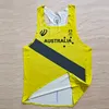 Australie National Team Man Fast Running Net Respirant Gilet Marathon Athlète Professionnel Athlétisme Singlet Personnalisable 220309