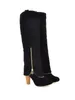Fashion Leisure Satisfactory Shoes Vintage Womens Suede Booties Winter Ladies Knee High Boots Block Heel Heels 220224