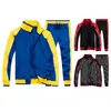 Heren Trainingspak Mode Sportswear Sets Patchwork Rits Sportpak + Broek Mens Lente Sportwear Merk Track Pak Mannen 210603