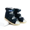 Ortoluckland novo crianças sandálias meninos ortopédicos sapatos de couro de nubuck criança criança azul escuro casual Corretivo Calçado 210306