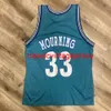 Genähtes ALONZO MOURNING VINTAGE 90er JAHRE CHAMPION BASKETBALL JERSEY Stickerei Beliebiger Name Nummer XS-5XL 6XL