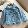 Bear Leader Giacche di jeans per bambini Giacche di jeans per ragazze Ragazze Abbigliamento per bambini Cappotto per bambini Capispalla casual Giacca a vento Primavera Autunno 210708