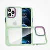 Transperant Phone Case Metal Colorful Camera Protection Back Clear Cover For Iphone 13 12 11 Plus 8 Colors Luxry Fashion High Quality