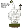 Hookahs 12 Recycler Tube Dab Oil Rig Cyclone Glass Bong Water Pipes With 14mm Female Bowl