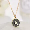 English Capital Initial A-Z Letter Pendant Necklace For Women Men Vintage Choker Necklace Jewelry Charms Gifts Couple Necklace