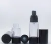 15 ml 30ml 50ml Tom svart luftfri pumpdispenserflaska Refillerbar Lotion Cream Vacuum Spray Bottle Atomizer