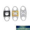 1pcs cigarrtillbehör Dubbelklingor Hushållsvaror Silver Rostfritt Stålficka Cigar Cutter Kniv Gadgets Soundeded Fabrikspris Expert Design