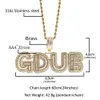 AZ Custom Name Letters Necklaces Mens Fashion Hip Hop Jewelry Large Crystal Sugar Iced Out Gold Initial Letter Pendant Necklace8156821