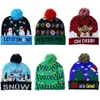 LED Acenda Chapéu Beanie Knit Colorido Luzes Xmas Unisex Winter Snow Cap