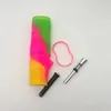Silikon Hookah Vattenrör kan vikas upp Tvättbara Flera färger Certifierade Medicinsk Grade Unbreakable Shisha Pipes vs Glass Bong