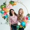 CYUAN 60/80/100cm Round Circle Balloon Wreath Hoop Balloon Ring Arch Bow For Birthday Wedding Decorations Baby Shower Party