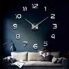 6 sortes Muet Horloge Murale DIY Miroir Acrylique Horloge Numérique Chambre Décor Sticker Mural Simple Moderne Chambre Décoration Salon 211110