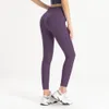 Womens Leggings Yoga Pants Fitness Sports Running Sanded Nude Pants Side Pockets Peach Hips Tight Cropped Trousers Tracksuit Gilrs Joggers