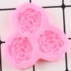 Peony blomma silikonformar bröllop cupcake topper fondant tårta dekorera verktyg tvål hartsa lera candy choklad gumpaste mögel