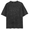 Harajuku Anime Demon Slayer T Рубашка Мужчины Винтаж промытые негабаритные графические футболки для мужчин Хип-хоп Уличная одежда 100% хлопковые футболки G1229