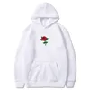 Мужские толстовки толстовки роза цветок вскользь спортивные капюшоны и женские моды бренд улицы хип-хоп фитнес пуловер