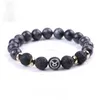 Black Horoscope Sinais de fios Bracelets Natural Stone Doze Pulseira Constell Misos para homens Jóias de moda de moda Will e Sandy