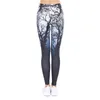 Design Femmes Legging Arbres Impression Bleu Fitness Leggings Mode Taille Haute Femme Pantalon 211215