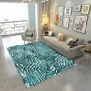 Miracille Green Leaf Home Carpet Absorberande 3D-tryckdörr Matta Non glidmikrofiberkorridor Mattor Rug 210301