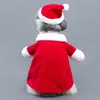 Abbigliamento per cani da XS a XXL Abbigliamento natalizio per animali domestici con cappello Decorazioni per feste di Capodanno Accessori per gatti invernali rossi Dolce Babbo Natale Cosplay Look Costumi verticali in piedi