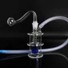 Başlık Küçük Nargile Mini Su Boruları Benzersiz Cam Su Yağ Keçileri Bongs ile 10mm Cam Oil Kulesi Kase ve Silikon Hortum