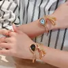 Elegant Lady Full Diamond Quart Watch Bowknot Ruban Design Drop Water Dial Mother of Pearl shell Wristwatch PARIS Watches