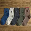 Men's Socks Brand 5 Pairs Cotton Male High Quality Business Sports Deodoriza Dress Outdoor Baseball