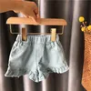 Baby kids Girls shorts summer thin children's jeans solid cotton casual short pants Kids girls todders P4 033 210723