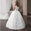 New Princess Girls Dress 2021 Summer Lace Bridesmaid Party Dress Flower Costume Kids Dresses For Girls Wedding Dress Vestido Q0716