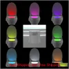 Baño inteligente, luz nocturna para inodoro, lámpara Led con sensor de encendido/apagado activado por movimiento del cuerpo, 8 lámparas multicolor para inodoro, caliente Rqspt N7I9M