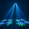 Färgglada 20W RGBW mönster LED-steg Effektbelysning 128 / 64LED Dubbelhuvud Airship Projektorlampa Ljus DJ Disco Party Lights